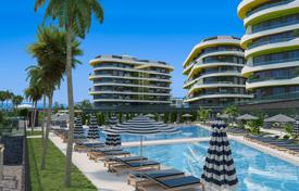 Новые квартиры с панорамным видом на море в резиденции с джакузи и фитнес-центром, Аланья, Турция за $220 000