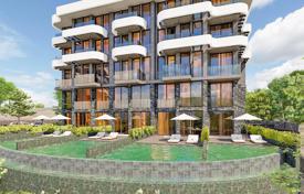 Двухуровневая квартиры с панорамным видом на море в новой резиденции с садом, бассейном и спа-зоной, в 800 метрах от пляжа, Каргыджак за $200 000