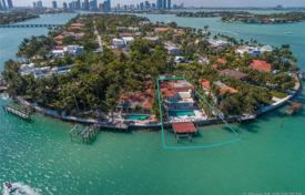 Роскошная вилла с бассейном, террасой и видом на залив, Майами-Бич, США за $7 000 000